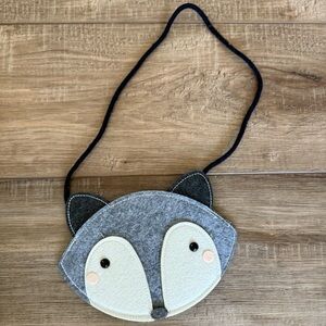 Kids Gray and Cream Fox Bag